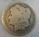 1890-O Morgan silver dollar in fair condition