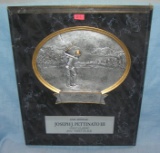 High quality golfing presentation plaque