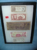 Collection of vintage world currency