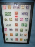 Collection of early US postage stamps