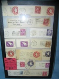 Collection of early US postage stamps and postmarks