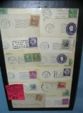 Collection of early stamps, postmarks and postal cards