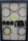 Group of costume jewelry bracelets