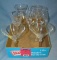 Box full of vintage glass and crystal drink glasses