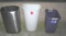 Group of 3 trash pails