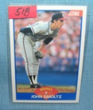 John Smoltz rookie baseball card