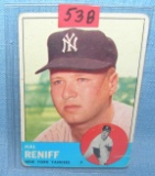 1963 Topps Hal Reniff NY Yankees baseball card