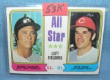 Vintage Pete Rose and Bobby Mercer Topps baseball card