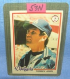 Vintage Tommy John Topps baseball card