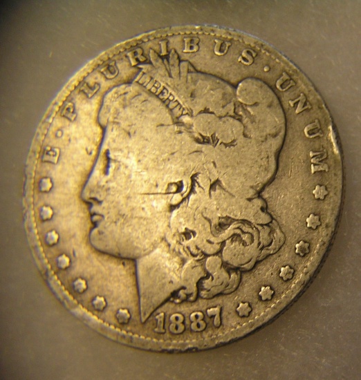 1887-O Morgan silver dollar in good condition