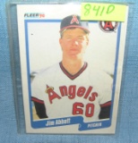 Vintage Jim Abbott rookie baseball card