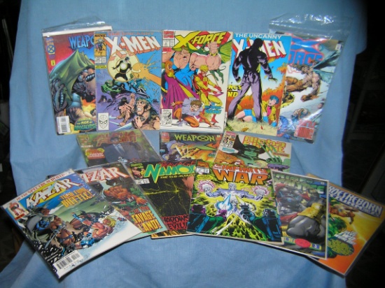 Vintage Marvel comic books includes Xmen