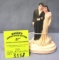 Larger chalkware bride and groom figure