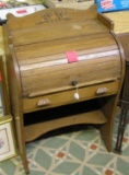 Antique oak child’s roll top desk