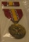 Military defense medal, ribbon and bar set