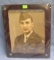 WWII officers photo in heavy glass frame