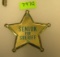 Vintage tin Seniuk for sheriff campaign badge