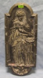 Early cast metal figural Lady Liberty plate