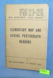 WWII Elementary map and ariel photograph book