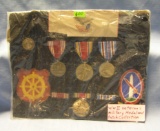 WWII Mil veterans medal and patch collection