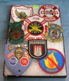 Collection of vintage fire department patches