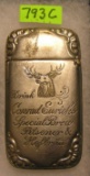 Antique advertising silver match case