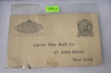 Antique fire grenade trade card