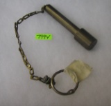Fire call box glass breaker with chain