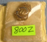 Early gold mini fire captain presentation shield