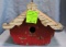 Antique hand painted birdhouse