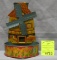 Antique all tin mechanical windmill sand toy