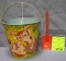 Vintage all tin child’s sand pail and shovel set