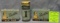 Group of antique advertising containers
