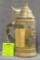 Vintage German Beer stein with bicycle theme lid