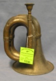 Antique chrome over solid brass unusual shaped bugle