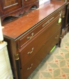 Antique cherry mahogany chest with mirror