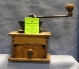 Antique dove tailed coffee grinder