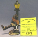 hobo on lamp post figural bottle opener