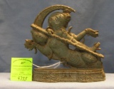 Antique cast iron goddess themed door stop