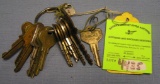 Collection of vintage and antique car keys