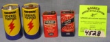 Group of four vintage batteries