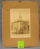 Antique photo of the old courthouse of Clairesville Ohio