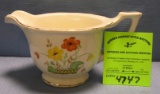 Vintage floral decorated creamer signed Carrolton USA