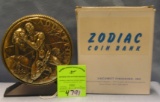 Zodiac Aquarius coin bank