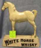 Antique White Horse Whiskey figural horse