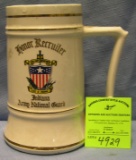 Vintage military recruiters beer mug