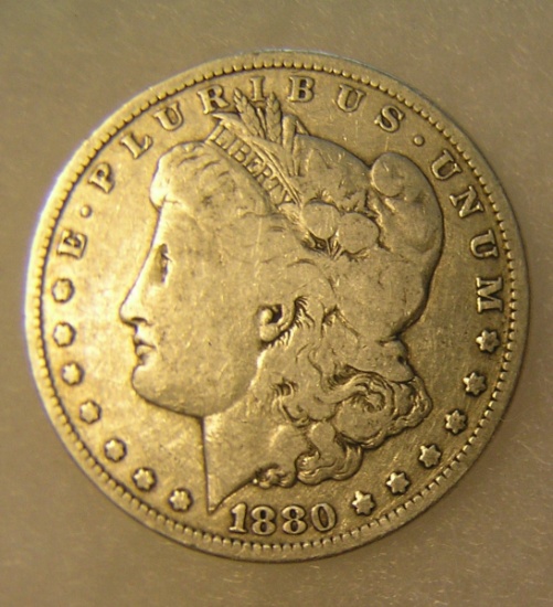 1880 Morgan silver dollar in excellent condition