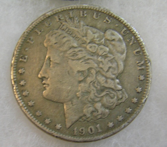 1901-O Morgan silver dollar in very good condition