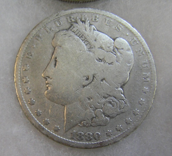 1880 Morgan silver dollar in good condition
