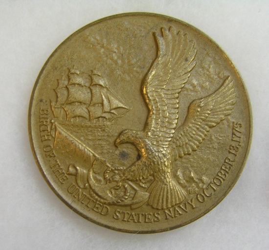 Birth of the US Navy 1975 Bicentennial medallion